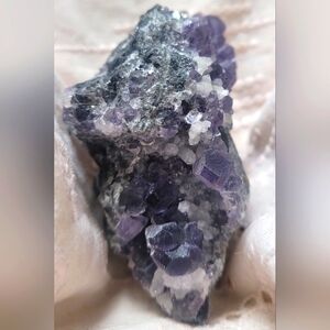Purple Fourite Crystal Cluster Home Accent